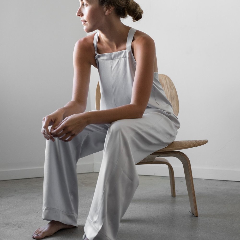 NWOT Lunya Silk Jumpsuit Cloud XS/S